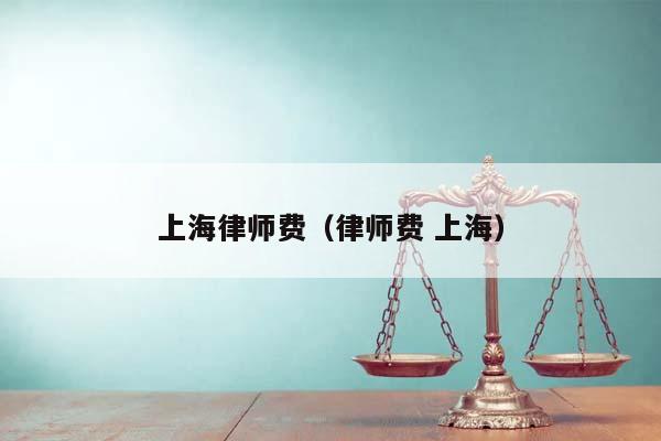 上海律师费（律师费 上海）