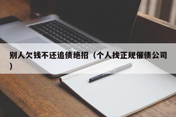 别人欠钱不还追债绝招（个人找正规催债公司）