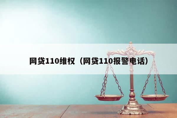 网贷110维权（网贷110报警电话）