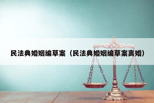 民法典婚姻编草案（民法典婚姻编草案离婚）