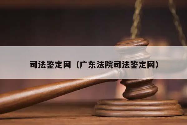 司法鉴定网（广东法院司法鉴定网）