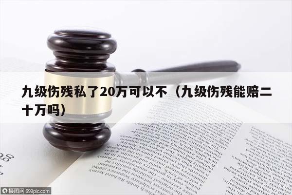 九级伤残私了20万可以不（九级伤残能赔二十万吗）