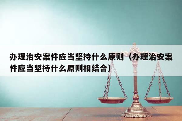 办理治安案件应当坚持什么原则（办理治安案件应当坚持什么原则相结合）