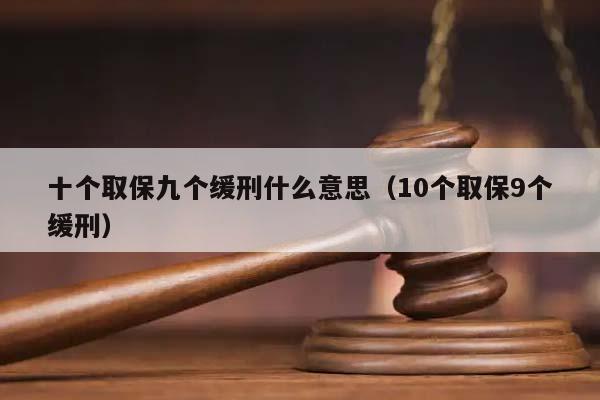 十个取保九个缓刑什么意思（10个取保9个缓刑）