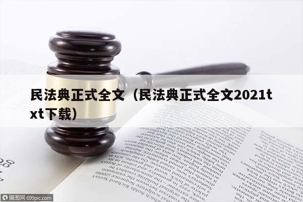 民法典正式全文（民法典正式全文2021txt下载）