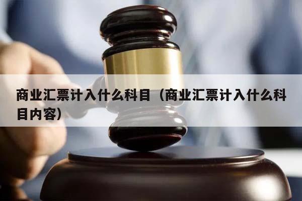 商业汇票计入什么科目（商业汇票计入什么科目内容）