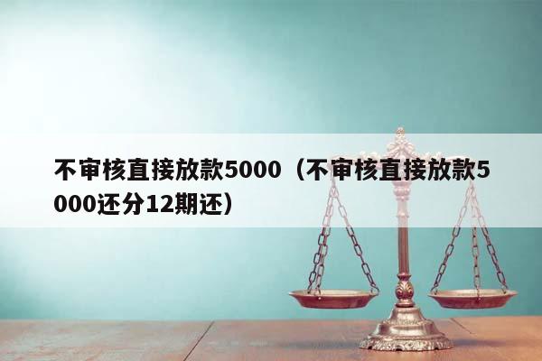 不审核直接放款5000（不审核直接放款5000还分12期还）