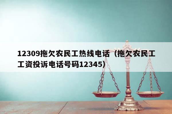 12309拖欠农民工热线电话（拖欠农民工工资投诉电话号码12345）