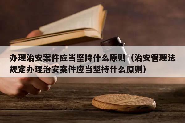 办理治安案件应当坚持什么原则（治安管理法规定办理治安案件应当坚持什么原则）