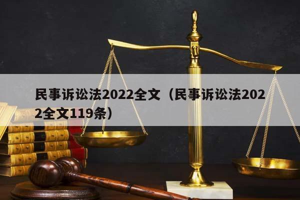 民事诉讼法2022全文（民事诉讼法2022全文119条）