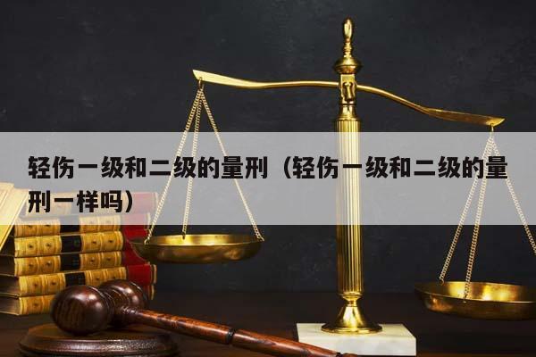 轻伤一级和二级的量刑（轻伤一级和二级的量刑一样吗）