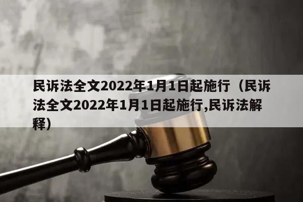 民诉法全文2022年1月1日起施行（民诉法全文2022年1月1日起施行,民诉法解释）
