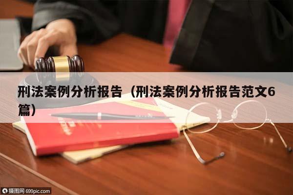 刑法案例分析报告（刑法案例分析报告范文6篇）