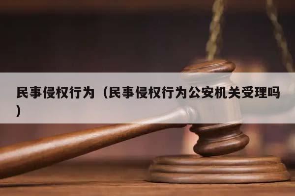 民事侵权行为（民事侵权行为公安机关受理吗）