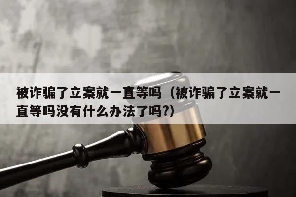 被诈骗了立案就一直等吗（被诈骗了立案就一直等吗没有什么办法了吗?）