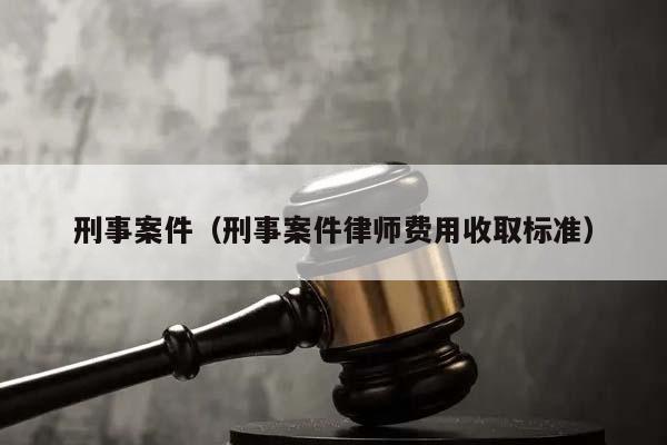 刑事案件（刑事案件律师费用收取标准）