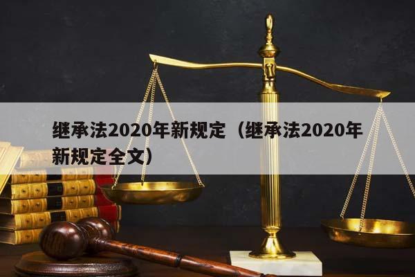 继承法2020年新规定（继承法2020年新规定全文）