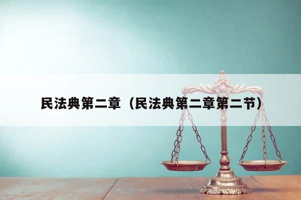 民法典第二章（民法典第二章第二节）