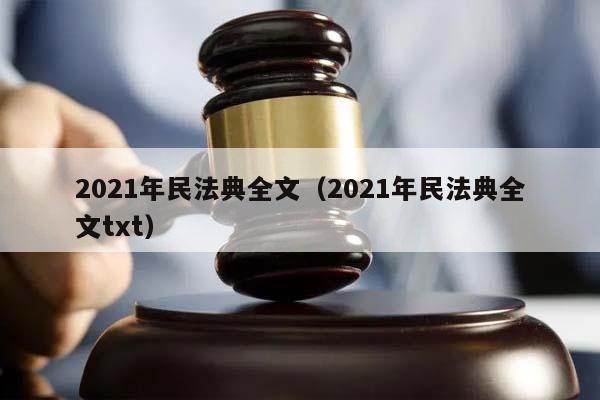 2021年民法典全文（2021年民法典全文txt）