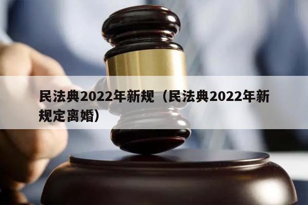 民法典2022年新规（民法典2022年新规定离婚）