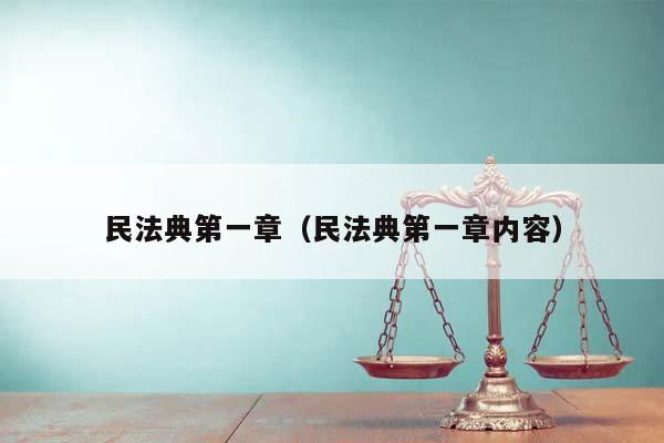 民法典第一章（民法典第一章内容）