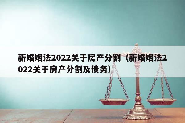 新婚姻法2022关于房产分割（新婚姻法2022关于房产分割及债务）