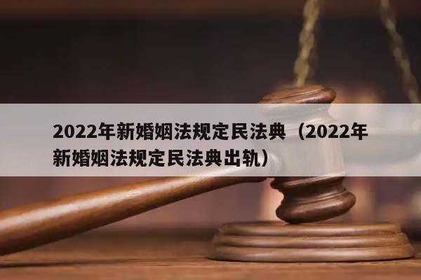 2022年新婚姻法规定民法典（2022年新婚姻法规定民法典出轨）