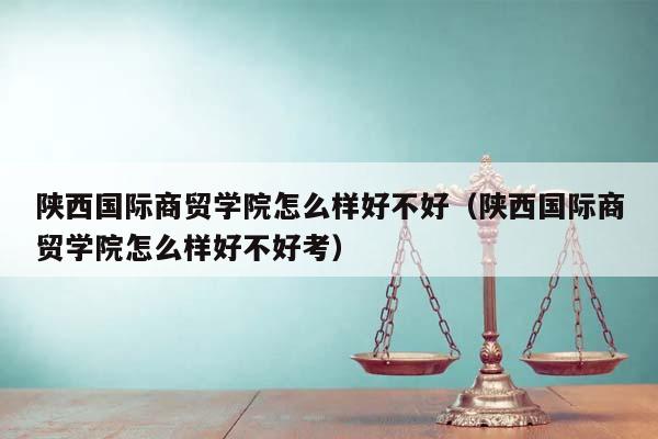 陕西国际商贸学院怎么样好不好（陕西国际商贸学院怎么样好不好考）