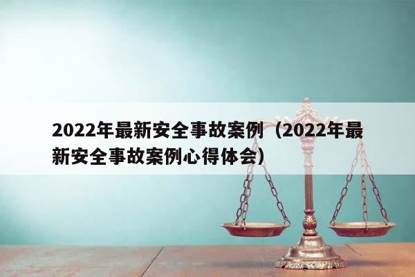 2022年最新安全事故案例（2022年最新安全事故案例心得体会）