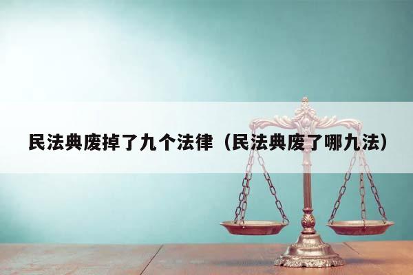 民法典废掉了九个法律（民法典废了哪九法）