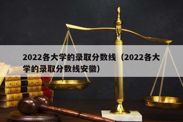 2022各大学的录取分数线（2022各大学的录取分数线安徽）