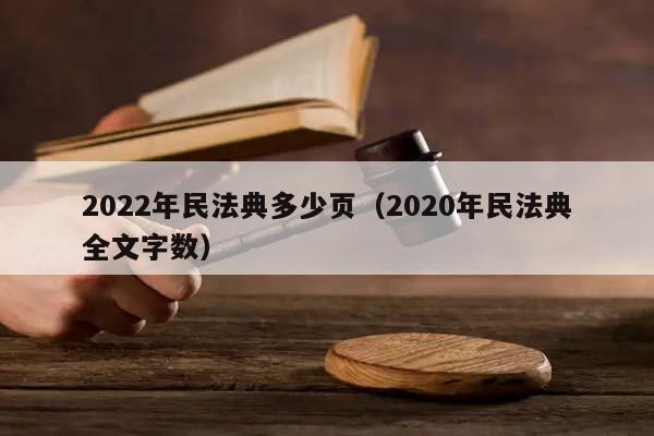 2022年民法典多少页（2020年民法典全文字数）