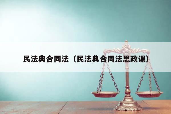 民法典合同法（民法典合同法思政课）