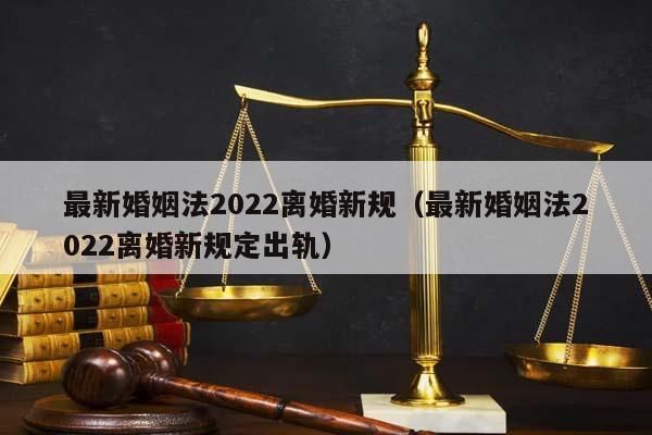 最新婚姻法2022离婚新规（最新婚姻法2022离婚新规定出轨）