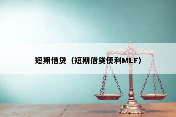 短期借贷（短期借贷便利MLF）