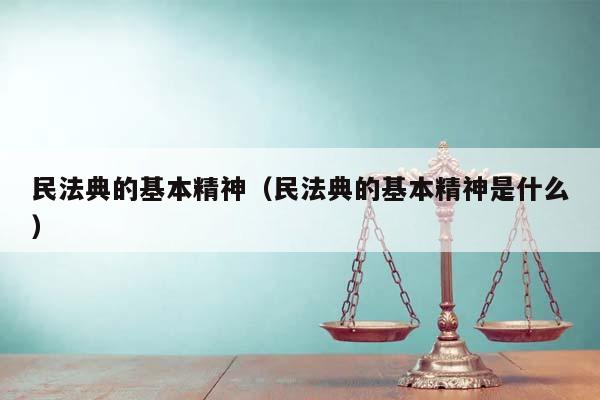 民法典的基本精神（民法典的基本精神是什么）