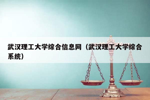 武汉理工大学综合信息网（武汉理工大学综合系统）