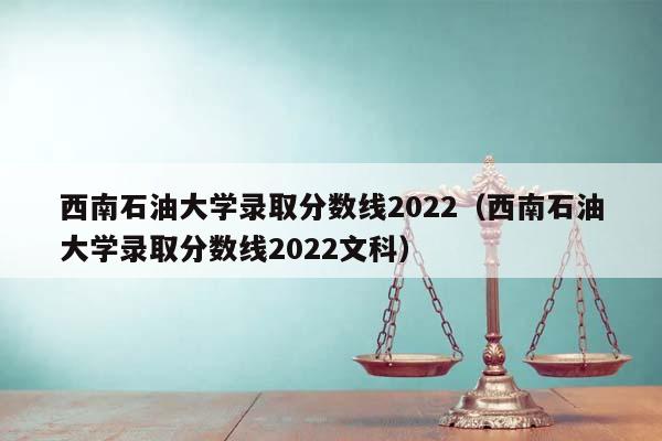 西南石油大学录取分数线2022（西南石油大学录取分数线2022文科）