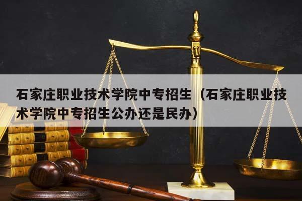 石家庄职业技术学院中专招生（石家庄职业技术学院中专招生公办还是民办）