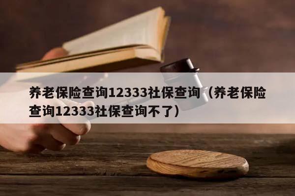 养老保险查询12333社保查询（养老保险查询12333社保查询不了）