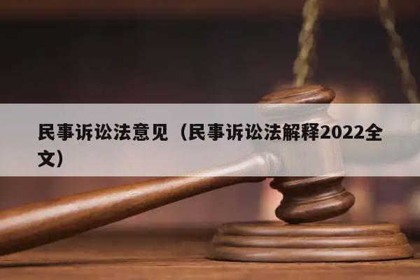 民事诉讼法意见（民事诉讼法解释2022全文）