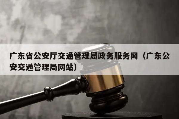 广东省公安厅交通管理局政务服务网（广东公安交通管理局网站）