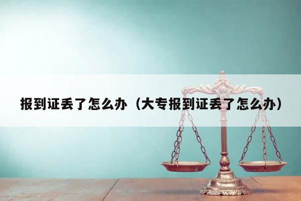 报到证丢了怎么办（大专报到证丢了怎么办）