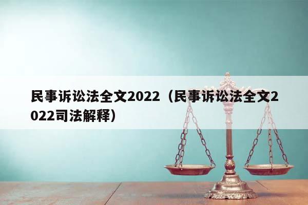 民事诉讼法全文2022（民事诉讼法全文2022司法解释）