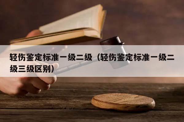 轻伤鉴定标准一级二级（轻伤鉴定标准一级二级三级区别）