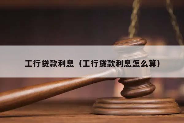 工行贷款利息（工行贷款利息怎么算）