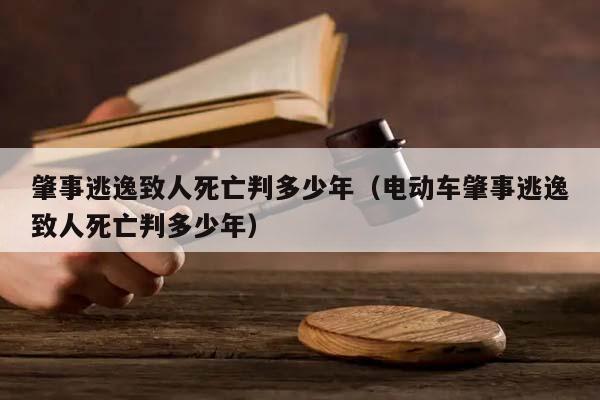 肇事逃逸致人死亡判多少年（电动车肇事逃逸致人死亡判多少年）