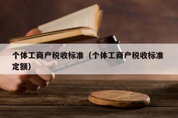 个体工商户税收标准（个体工商户税收标准 定额）