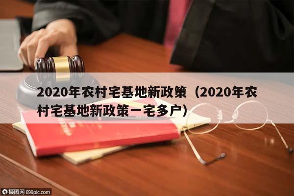 2020年农村宅基地新政策（2020年农村宅基地新政策一宅多户）