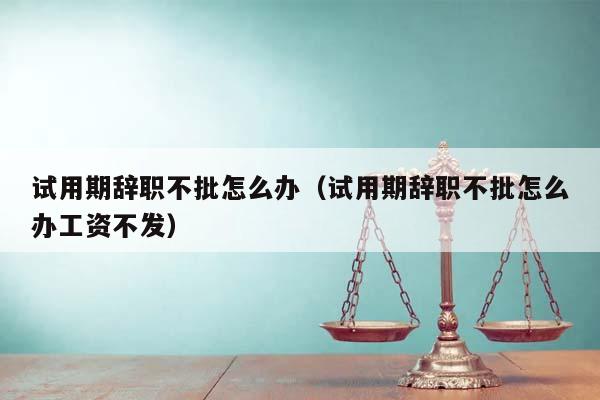 试用期辞职不批怎么办（试用期辞职不批怎么办工资不发）